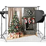 SJOLOON 10x10ft Christmas Photography Backdrops Brick wall Gift Box Red Sock For Children Christmas Studio Backgrounds JLT10295
