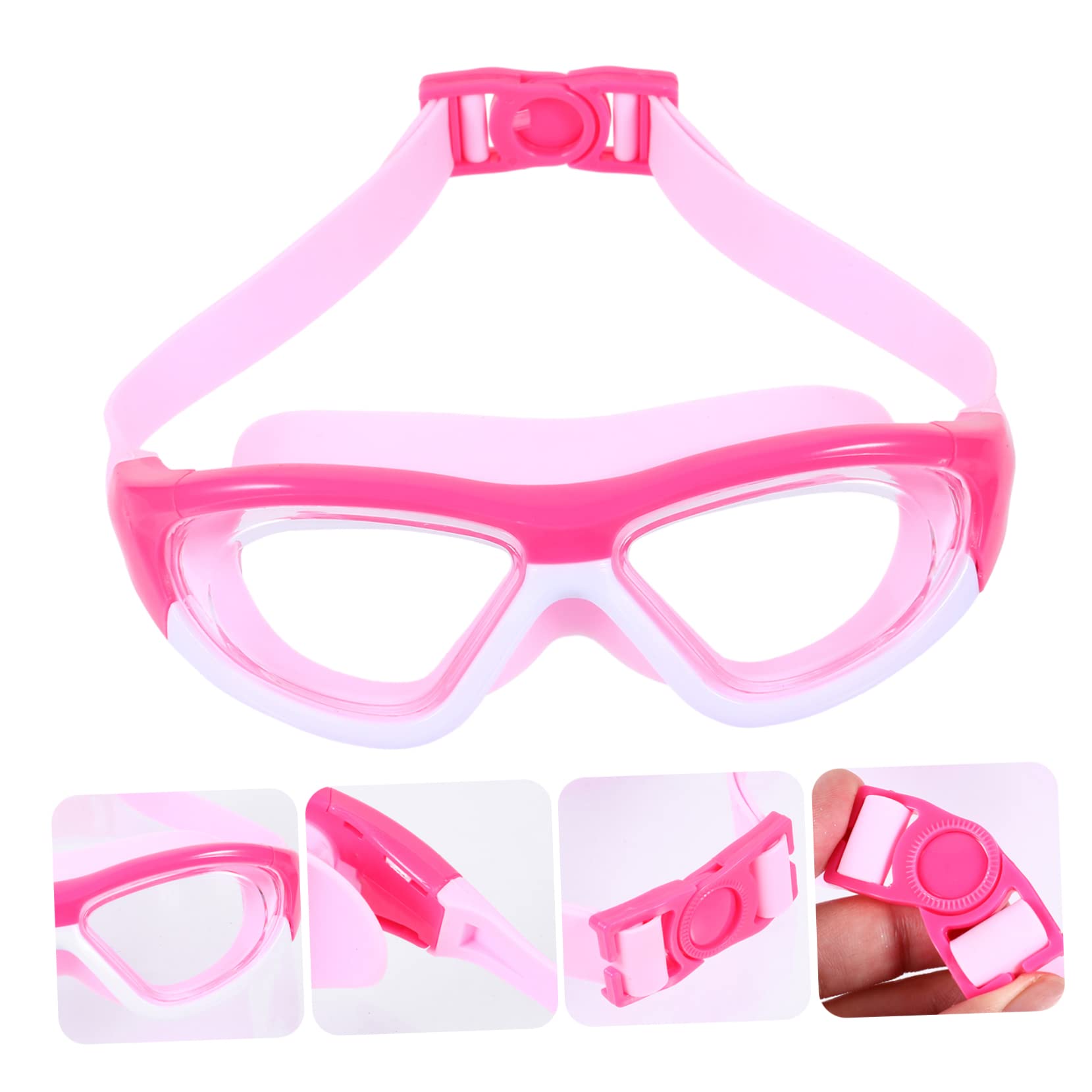 Toddmomy 3Pcs Gafas De Natación Niños Gafas De Natación Sobre Gafas Gafas Anti-Vaho Gafas De Natación Gafas Para Niños Gafas De Mar Rosa Equipo De Natación Océano