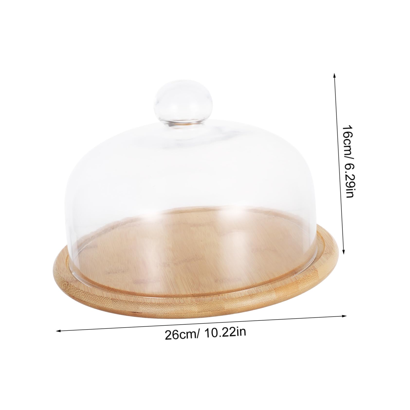 Tortenständer 1 Satz und Glas für Hochzeiten und Partys | Elegante Dessertplatte mit Glasabdeckung, Wiederverwendbar, Schützt den Kuchen, 1 Satz