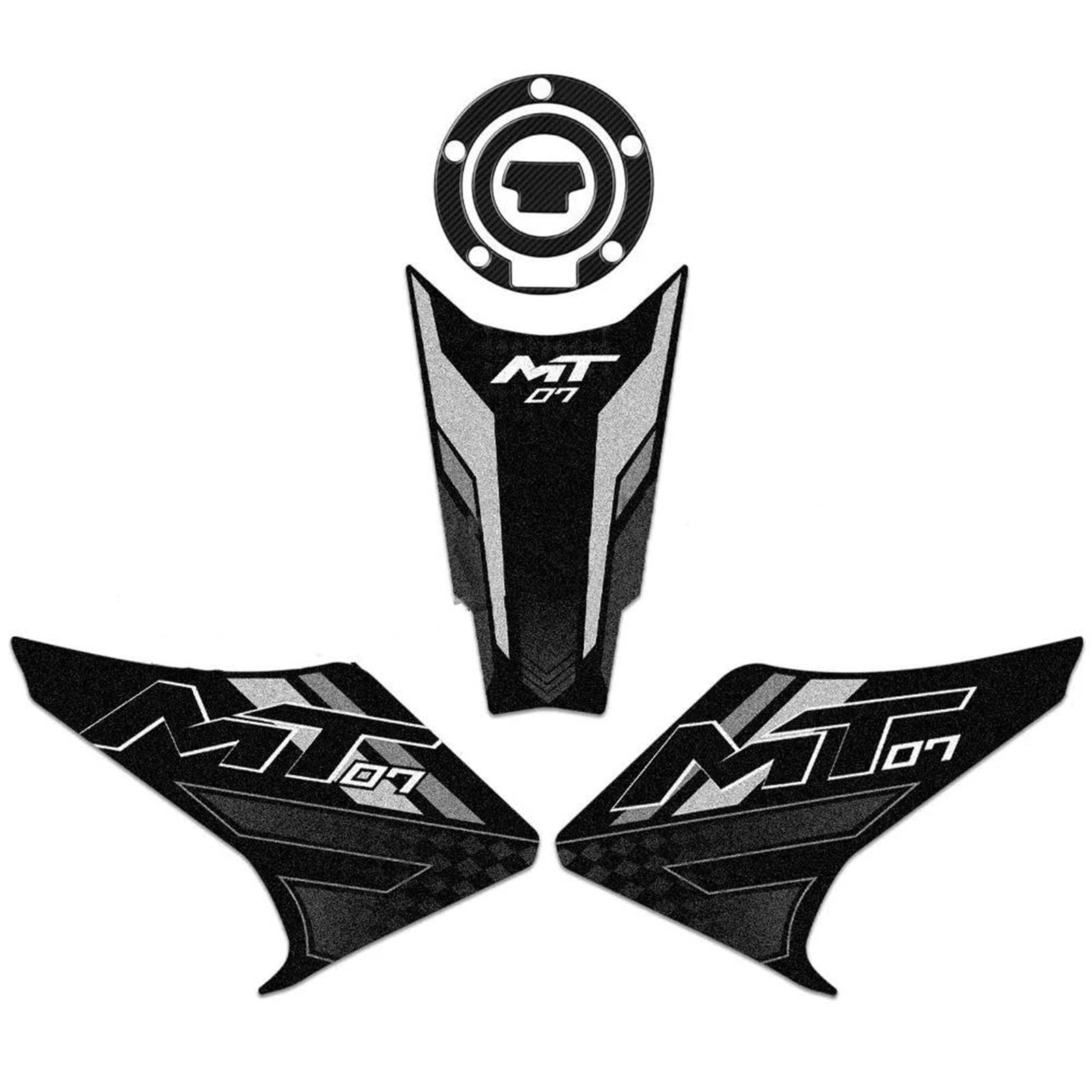 Moto réservoir coussinets pour Yamaha MT07 2021-2024 antidérapant couleur 3