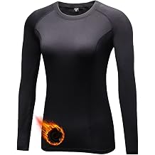 Womens Thermal Tops Long Sleeve Fleece Compression Ski Base Layer