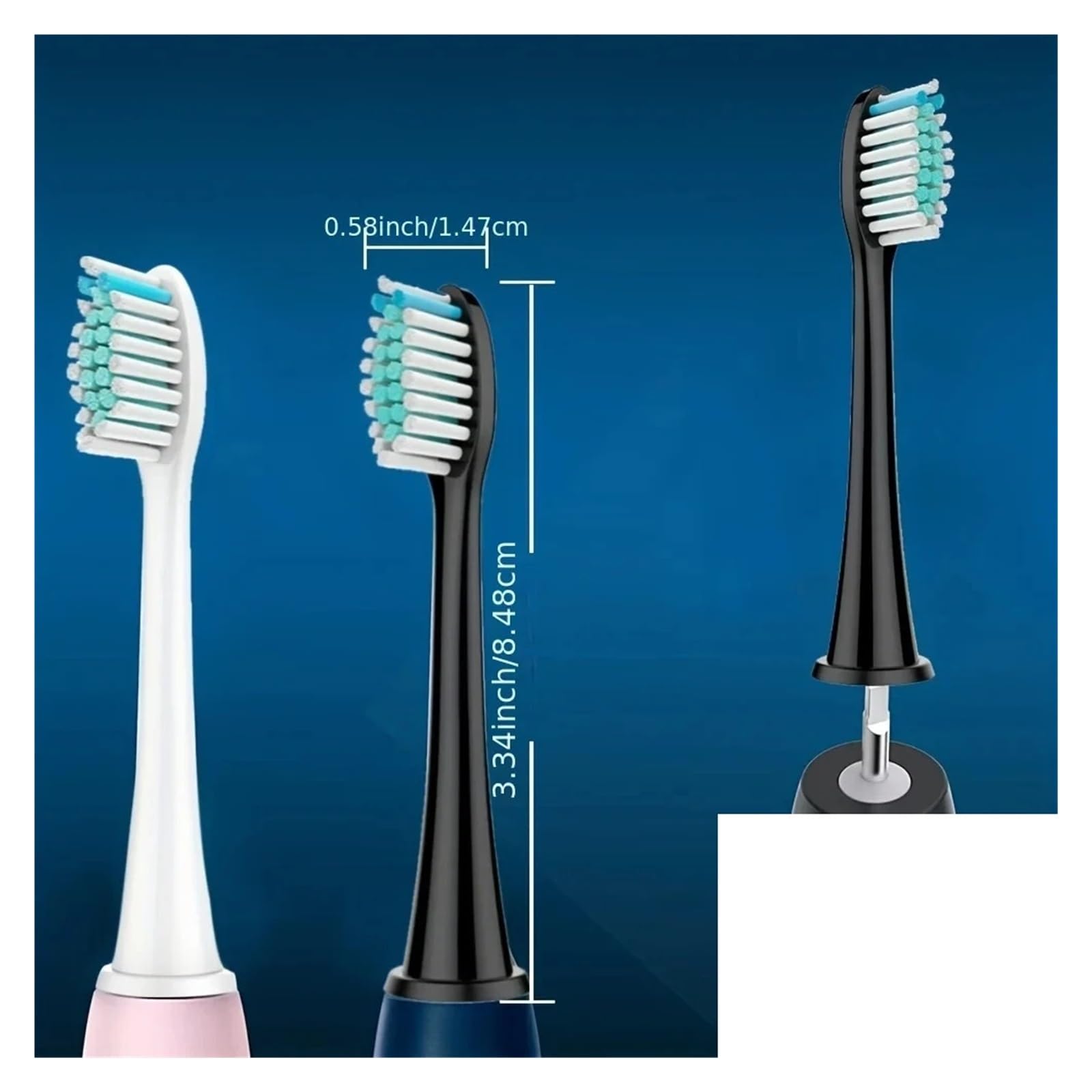 Testina for spazzolino da 4 pezzi, compatibile con Philips, Sonic Electric