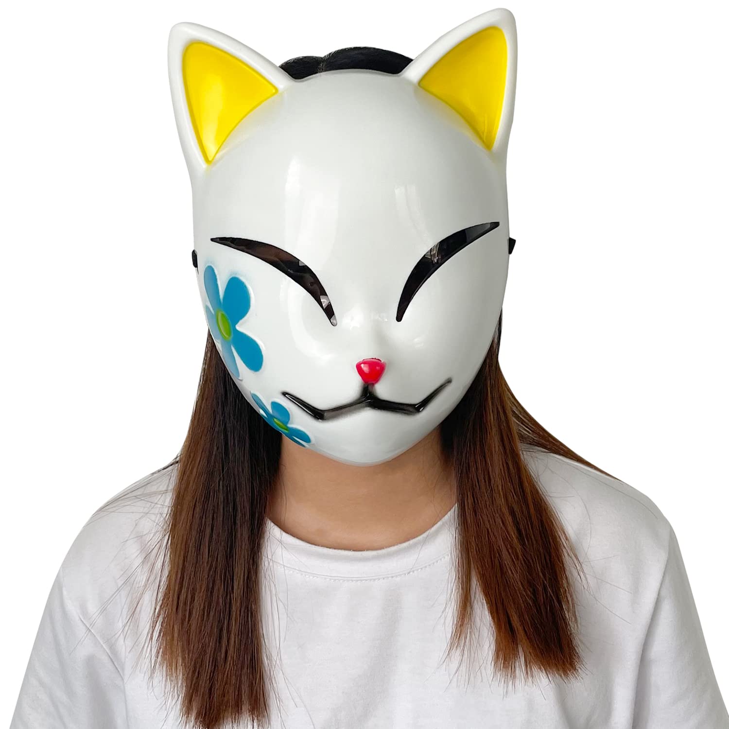 Maschera Mezza Faccia Demon Slayer &ndash; Cosplay Sabito, Makomo, Tanjiro Kamado &ndash; Stock Regno Unito