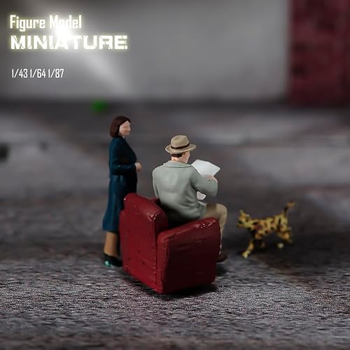 Miniatura 6 de Figura de miniatura a escala 143, pintada a mano, figuras de diorama de resina, figura de acción para automóviles, vehículos, paisajes, accesorios