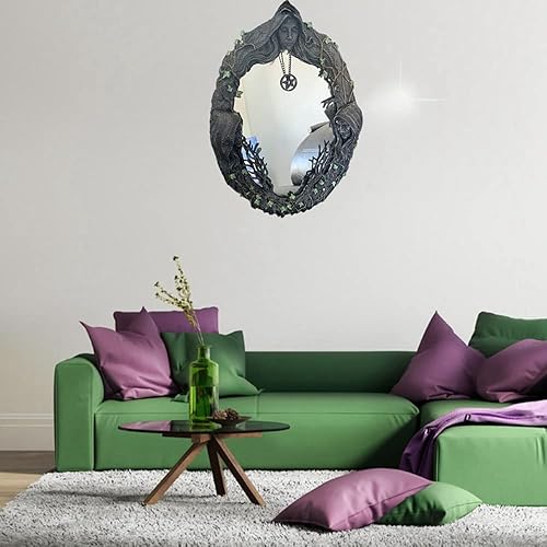 Miniatura 3 de fenlan Espejo de pared de diosa triple luna con espejo colgante retro puntiagudo