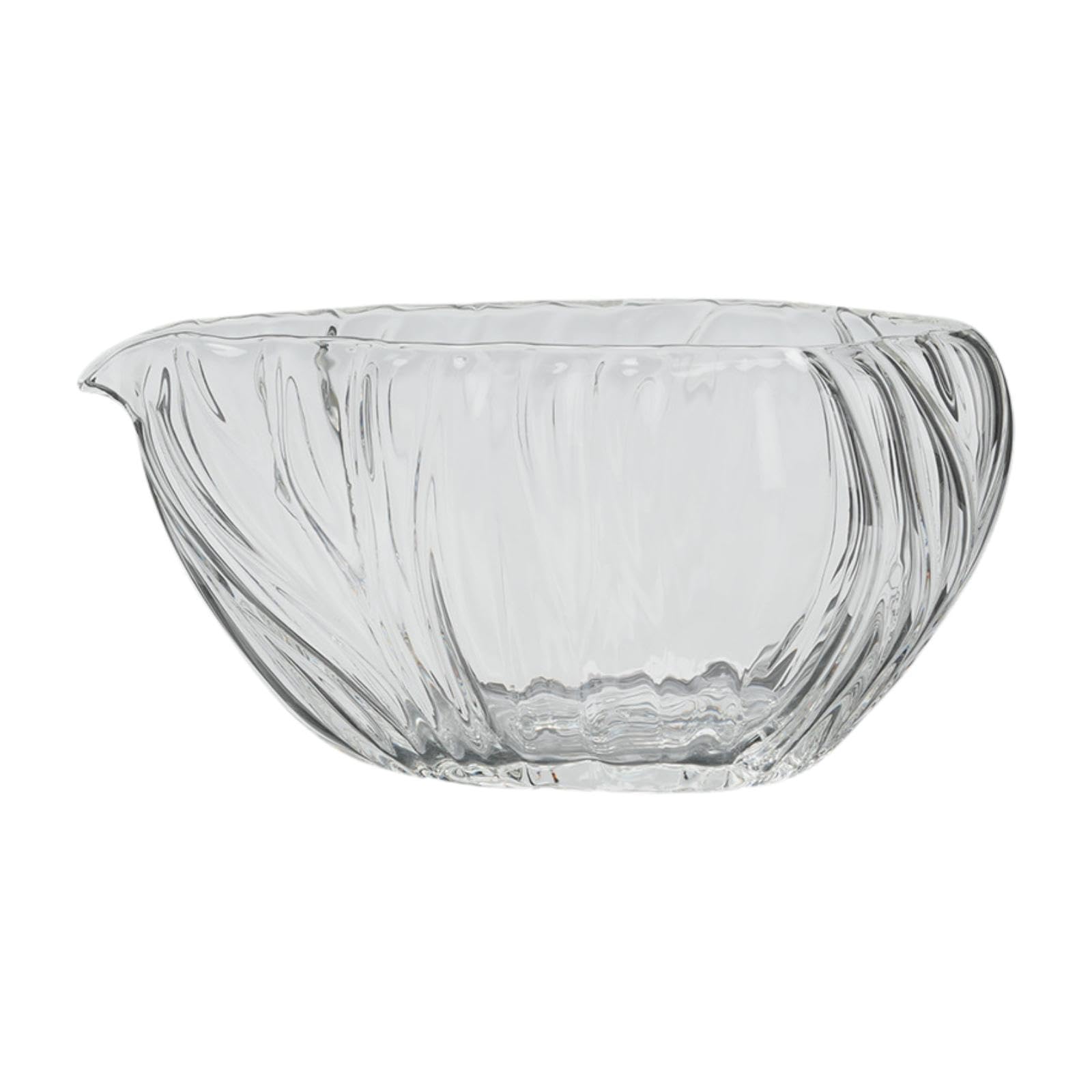 KiBcsLic Glass Matcha Bowl with Spout,Authentic Japanese Tea Ceremony Matcha Chawan for Home