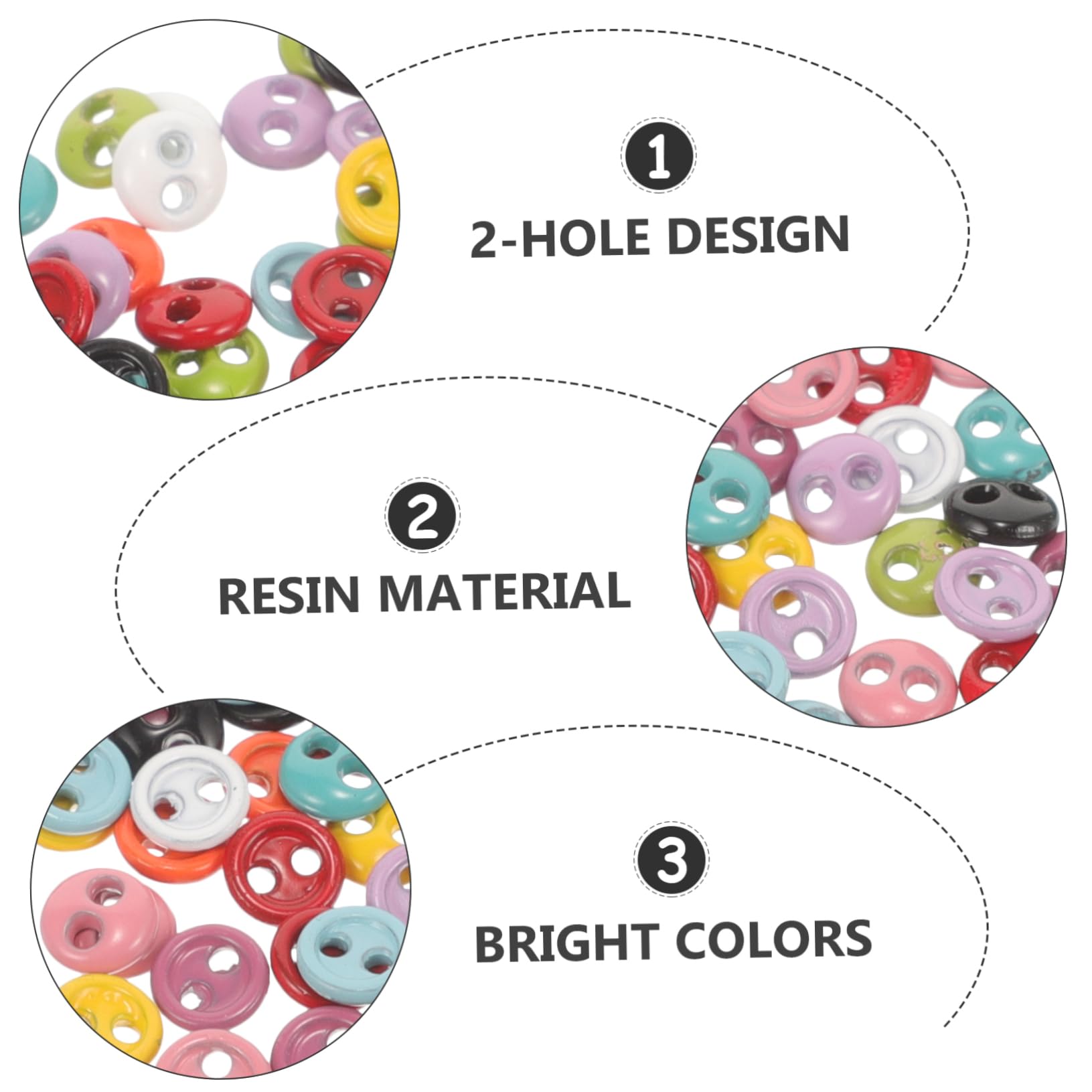 Housoutil 5 set Mini Bottoni Spille Colorate Accessori Per Bambole Bambole Vestiti Per e Piccoli Bottoni Per Abbigliamento Per e Gialli Piccolissimi 100 pezzi * 5