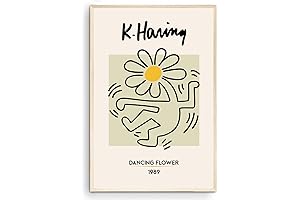 Keith Haring Dancing Flower Print Poster