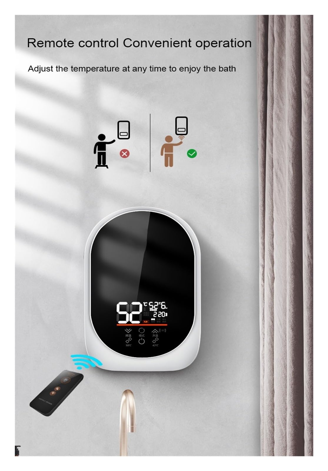 6000W Elektryczny Natychmiastowy Bezzbiornikowy Podgrzewacz Wody Termostat Łazienkowy Nagrzewnica Indukcyjna Smart Touch Grzejniki Elektryczne Prysznic do Home