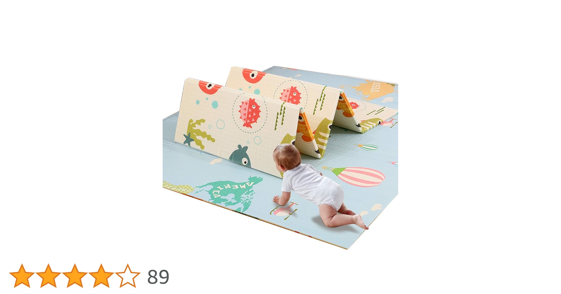 Amazon.co.jp: プレイマット ベビーマット 200X180X1cm 折り畳み