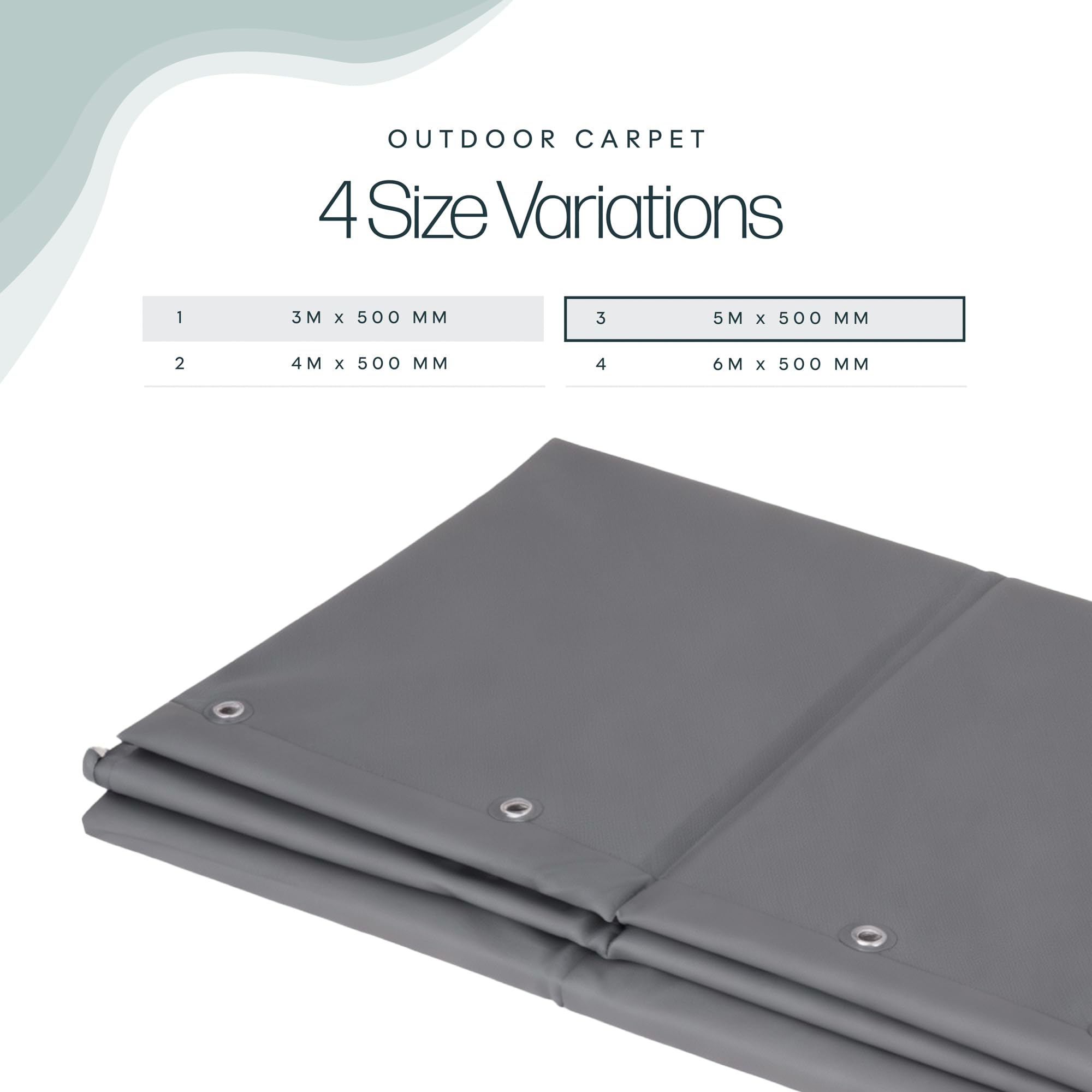 Luxury Caravan Draught Skirt 5m x 500mm β UV-Resistant PVC Weatherproof Awning Skirt with Reinforced Edging, Motorhome & Touring Caravan Wind and Draught Protection - 2