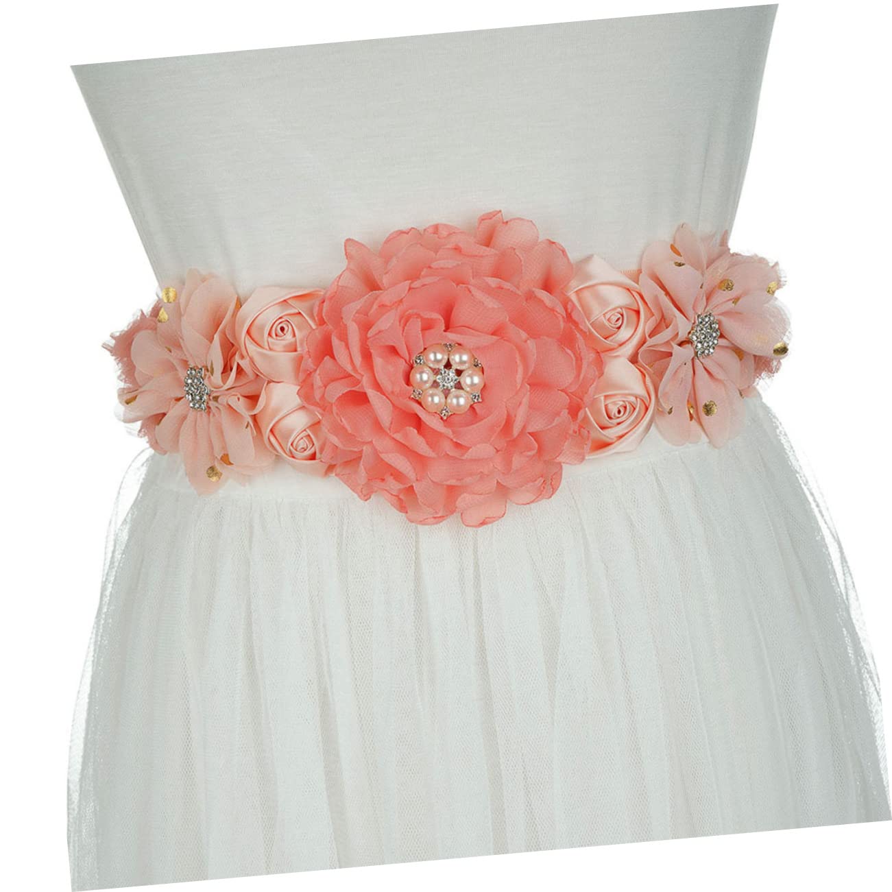 SOIMISS 2piezas Cinturón De Flores Para Mujer Accesorio De Moda Para Bodas y Sash Para Embarazadas y Fotografía