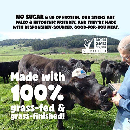 Jalapeno 100% Grass Fed Beef Sticks, Sogo Snacks, Low Carb And Gluten-Free Snack, Hiking And Road Trip Snacks, Snack Pack Of 48 Level 3.5 Of 5 Spicy Jerky Sticks #TOP4