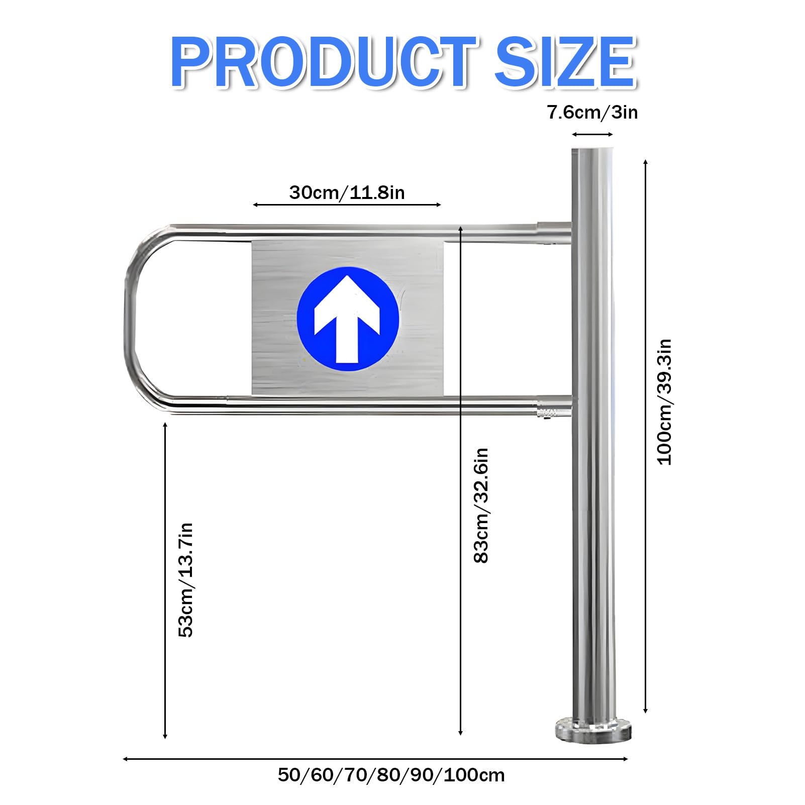 Puerta batiente Universal de Metal Industrial para almacén, Puerta batiente automática con Resorte y Cierre automático para entradas de supermercados Right-70 * 100cm