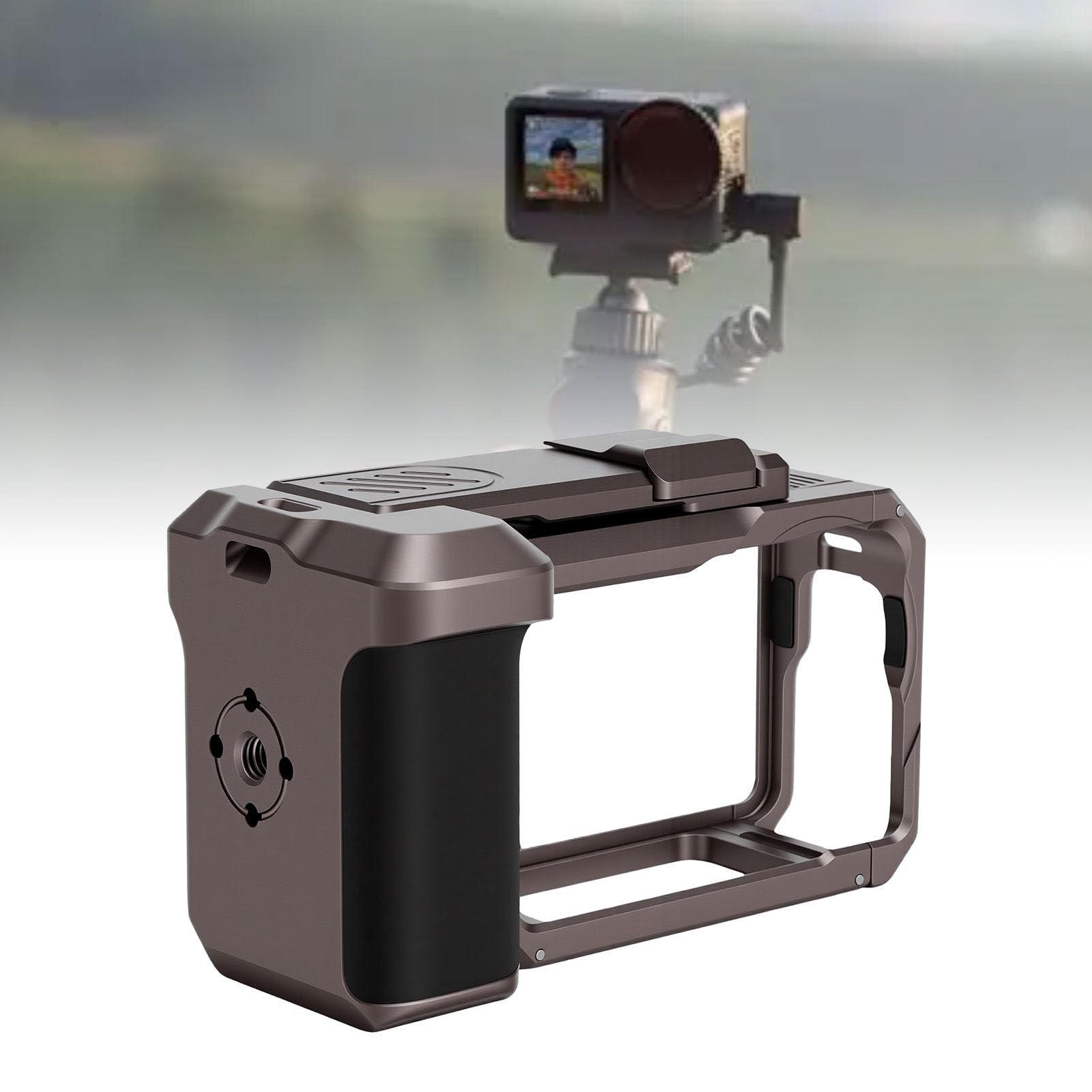 Bewinner Custodia Rigida per Action Camera con Kit Impugnatura, Custodia