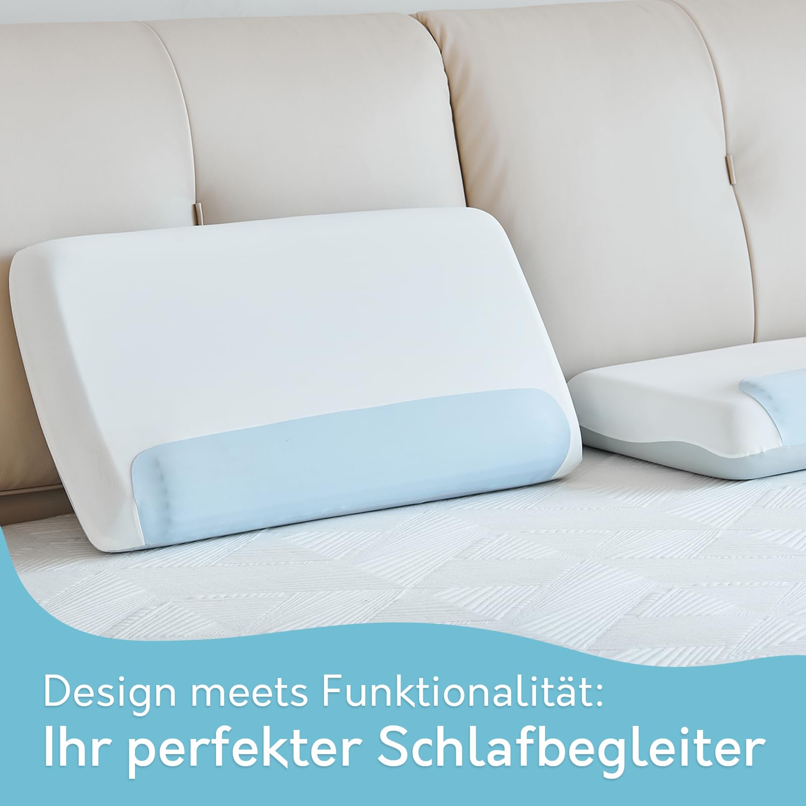 Memory Foam Nackenstützkissen Öko-Tex Ergonomisches Kopfkissen
