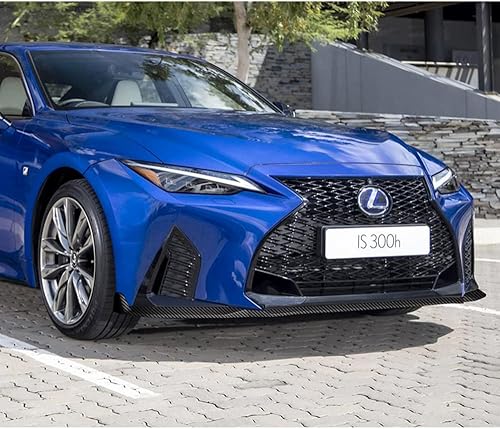 Miniatura 4 de Q1-TECH, 5 piezas de borde de parachoques delantero + falda lateral Rocker Winglet Canard difusor ala compatible con Lexus IS350  IS500 F-Sport 2021