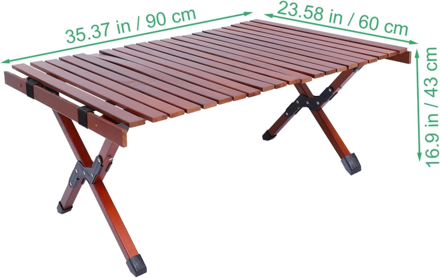 Mipcase Portable Folding Wooden Picnic Table for Outdoor BBQ and Camping Lightweight Easy to Carry Weather Resistant 4-Seat Capacity