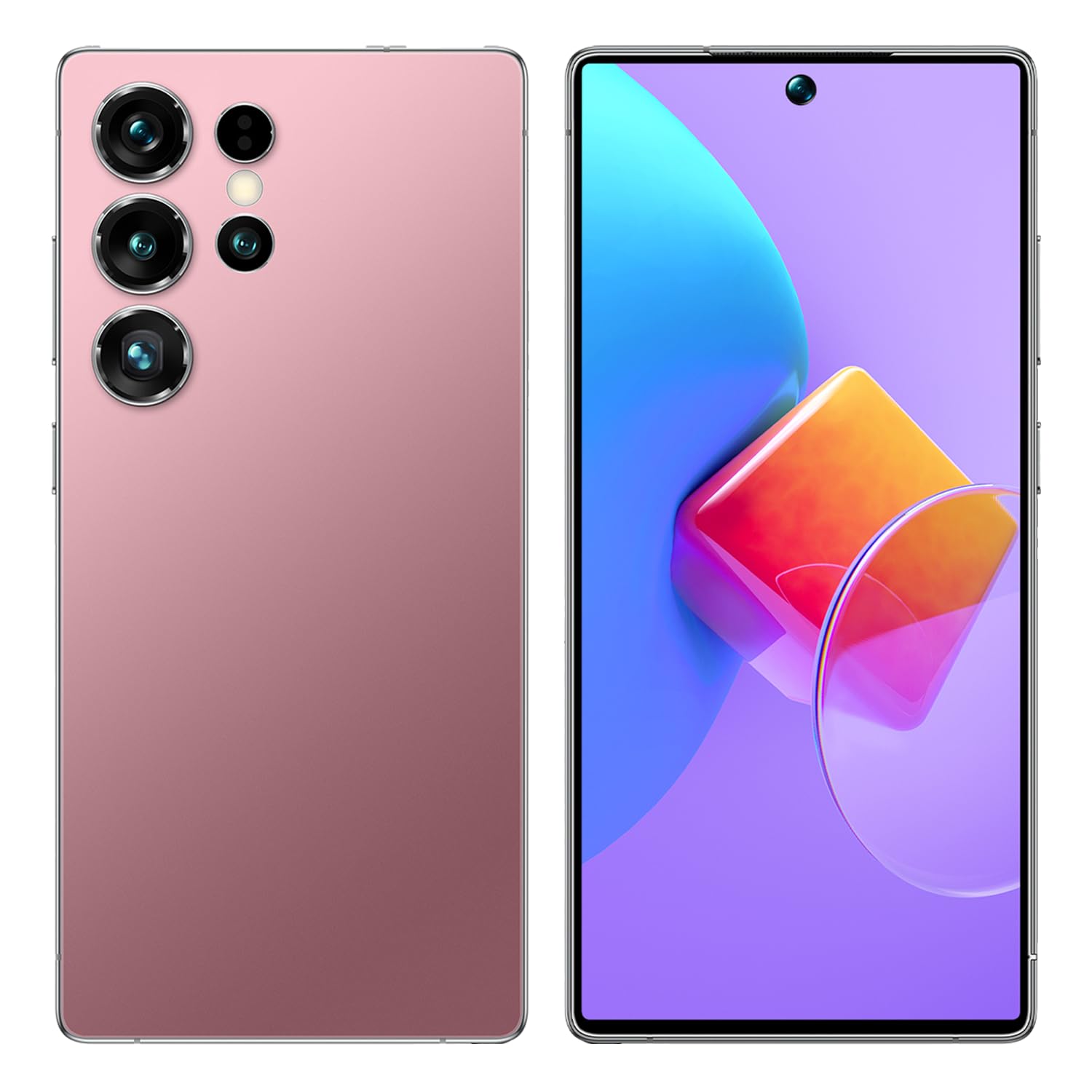 4G Smartphone Unlocked, 6.6" HD+ Display, 4GB+32GB Expandable to 256GB, Android 12, Dual Camera Dual SIM, Long Battery Life, Face ID, OTG, Type-C (Dark red)