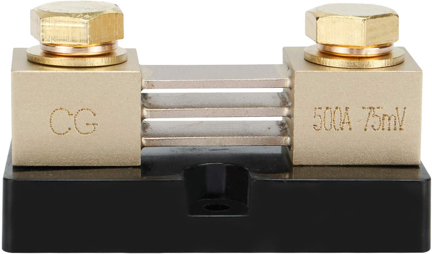 CG 500A 75mV Electrical Ammeter DC Current Shunt Resistor Kit,Metal Ampere Current Shunt,Copper DC Shunt Resistance Resistor Kit