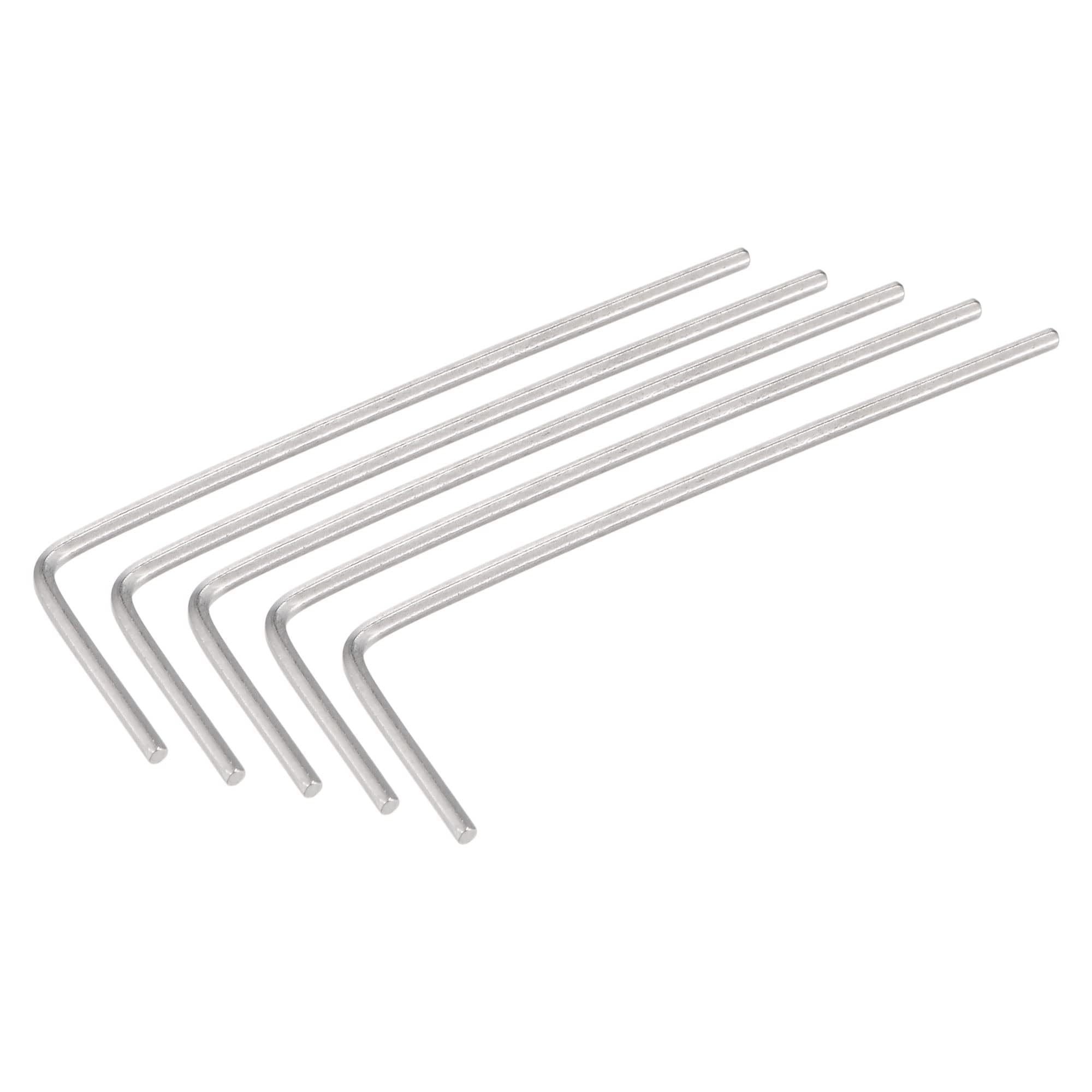 TOP-VIGOR 5Pcs 0.9mm Hex Key Wrench, Metric CR-V L Shaped Allen Key Imperial Hexagon Head Spanner Tool for Repairing, Installation