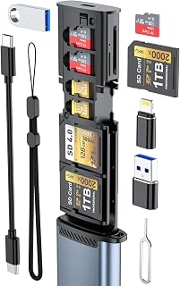 Scalebee 9 in 1 SD CardReader with USB3.0 Type C SD/TF/Sim Card Carrying Case Holder, High Speed Card Reader Case, Plug an... Price In India