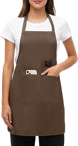 Miniatura 1 de BOHARERS Delantal de trabajo profesional, lona pesada de 9.17 oz, 4 bolsillos utilitarios (29.5 x 26.8 in), ideal para mecánicos, jardineros,