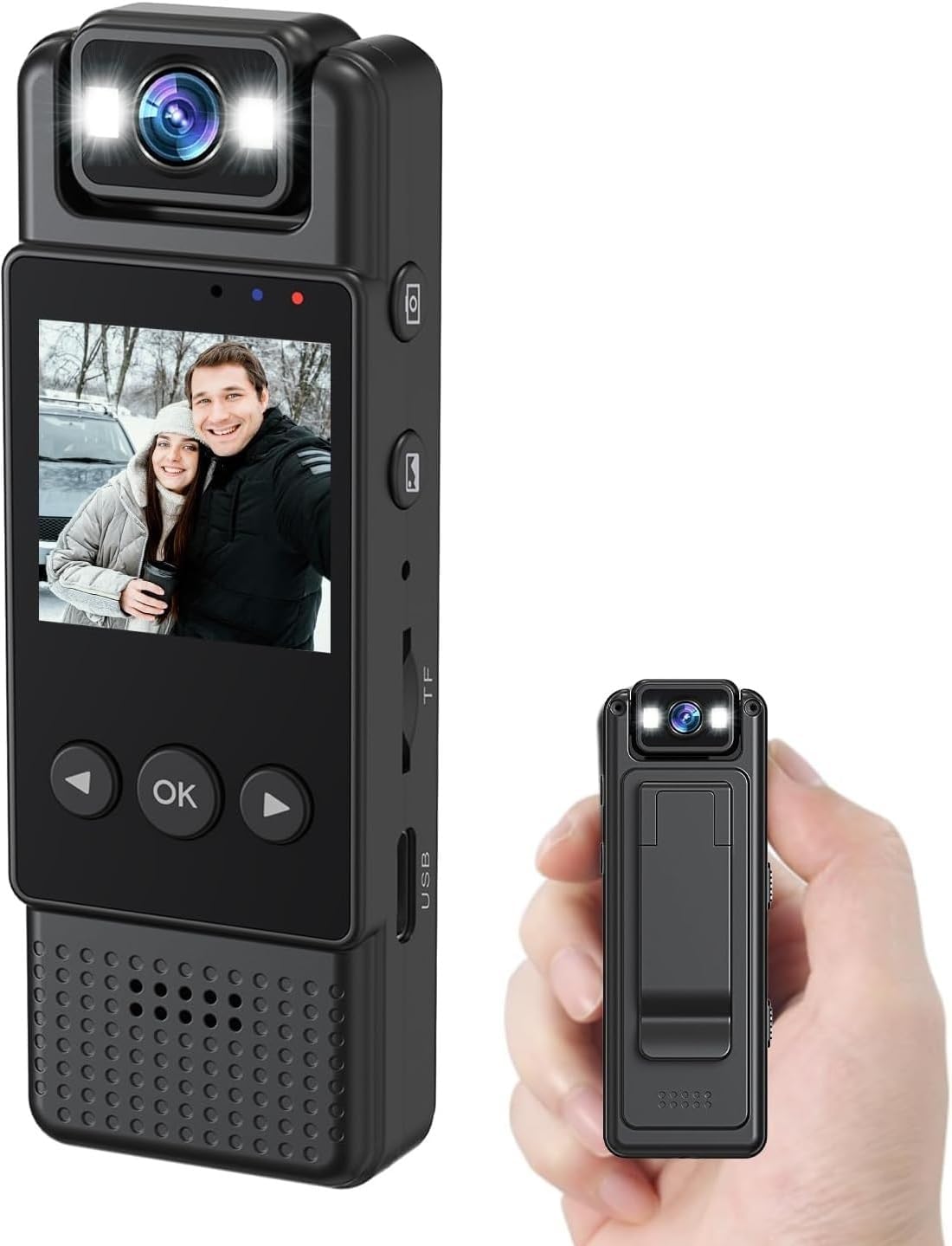 Pelupa Full HD 1080P WiFi Enforcement Body Cam with 180 Degree Lens Rotate Night Vision Pocket Camera Security Camera (64GB, 1 Channel)-image-24