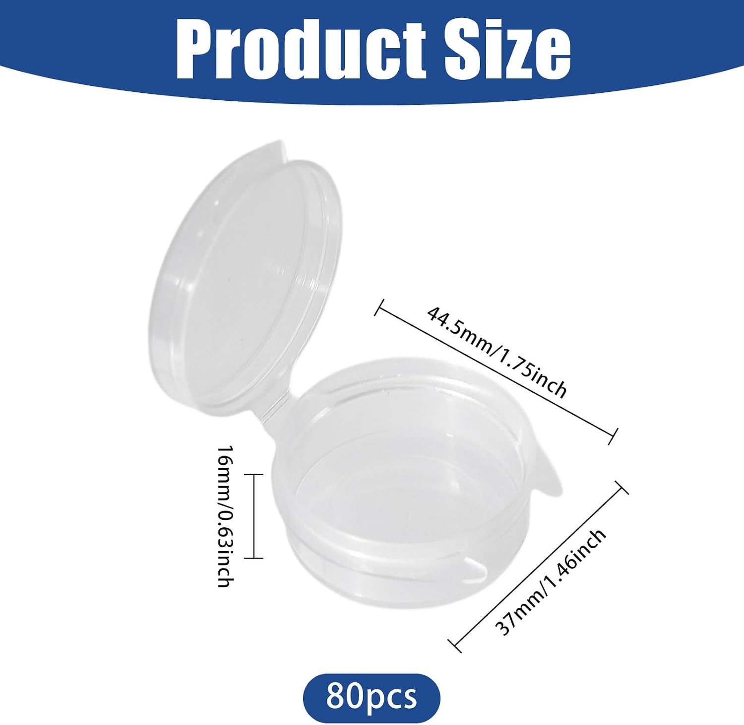 80 Pcs Clear Plastic Cosmetic Jars with Lids 10g Empty Round Containers Leak Proof Travel Storage for Lotion, Cream, Ointment, Body Butter, Refillable Sample Jars with Labels