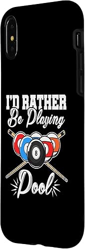 Miniatura 8 de Funda para iPhone 12 Pro Max Id Rather Be Playing Billards Pool Player Snooker de 8 bolas