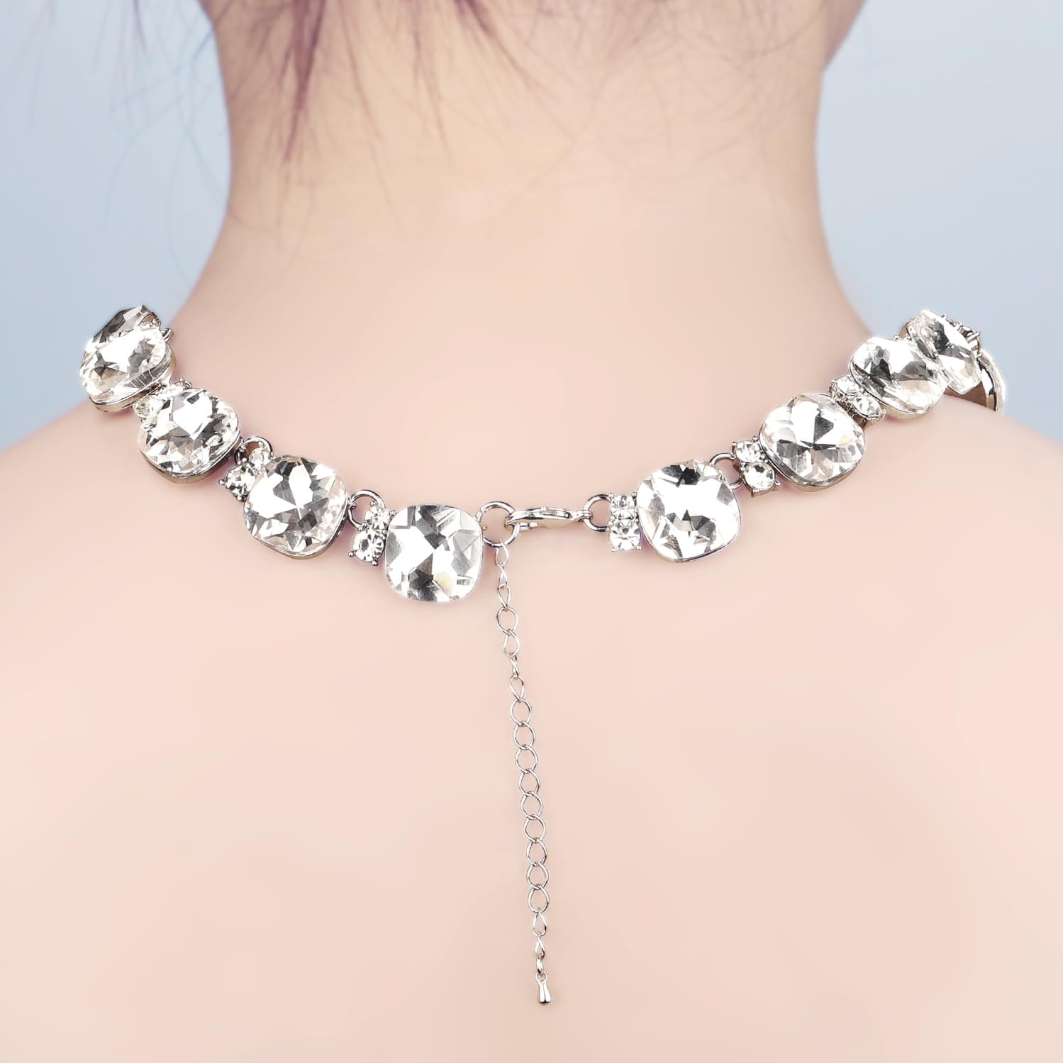 Crystal Statement Necklace Glass Crystal Collar Choker Necklace for Women Bridal Necklace Costume Jewelry Necklaces for Women - Image 8