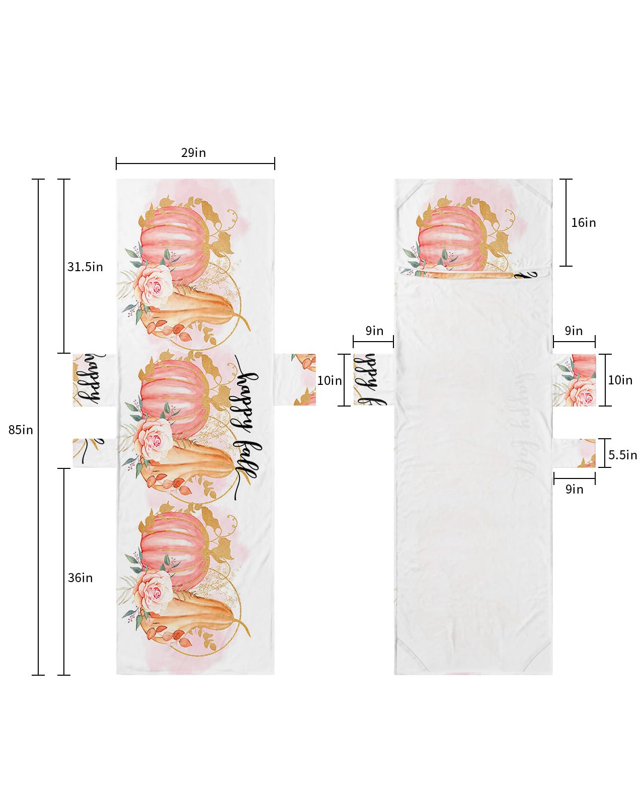 Orange Pink Pumpkin, Beach Lounge Chair Towel Cover, Soft Chaise Lounge Towel with Side Pockets Patio Pool Chairs Cover for Beach/Pool Sunbathing 29x85 Thanksgiving Autumn Rose Flower Gold