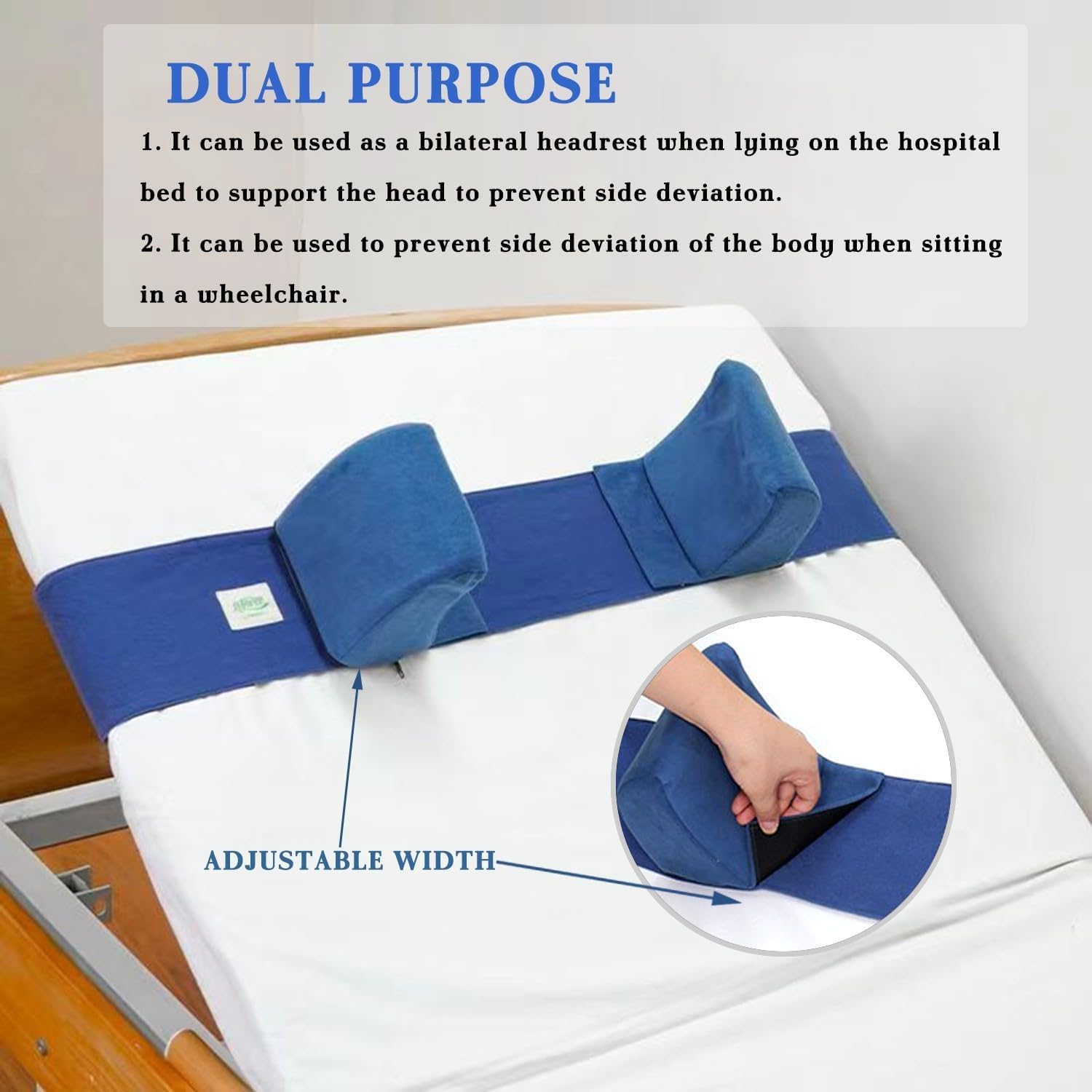 Soporte Lateral para Silla de Ruedas Almohadilla para el Cuerpo y cojín para Protectores Laterales y Almohadas de cuña de Espuma postural Incluidas Almohadilla antiinclinación Lateral, cojín antides