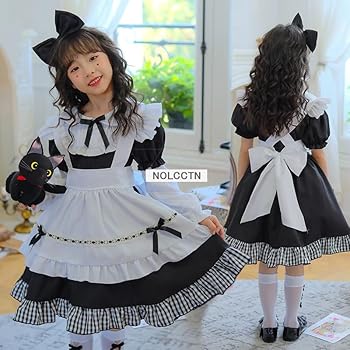 Amazon.co.jp: [NOLCCTN] メイド服 女の子 ハロウィン コスプレ 子供用