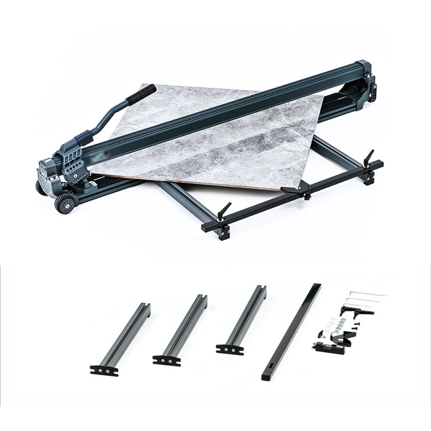 IUokLU Professional Ceramic Tile Cutter, Adjustable Manual Floor Tile Cutting Machine with Transport Handle and Wheels for 800/1200mm Large Tiles (800mm)