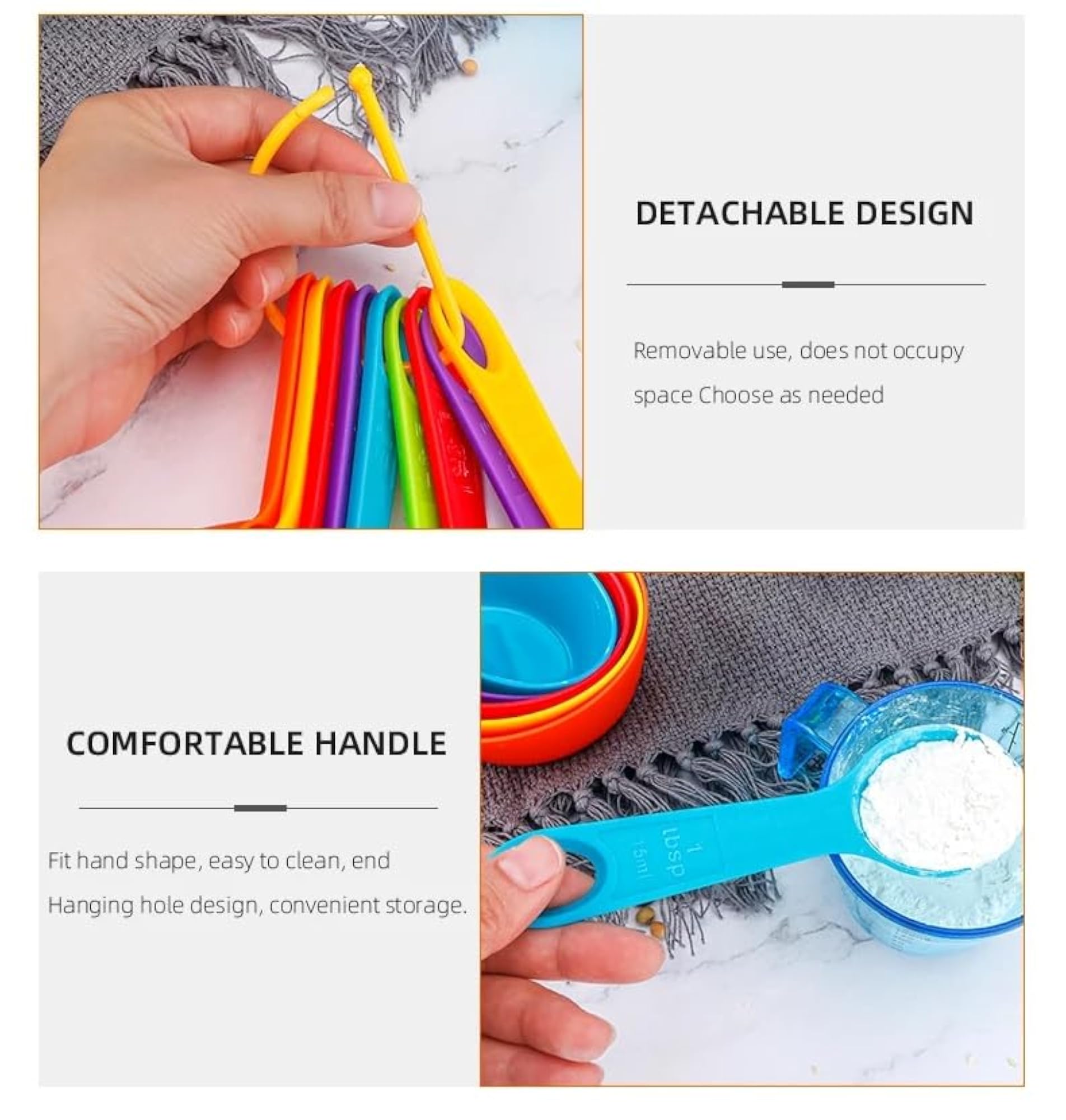 12 Piece Plastic Measuring Cup & Spoon Set