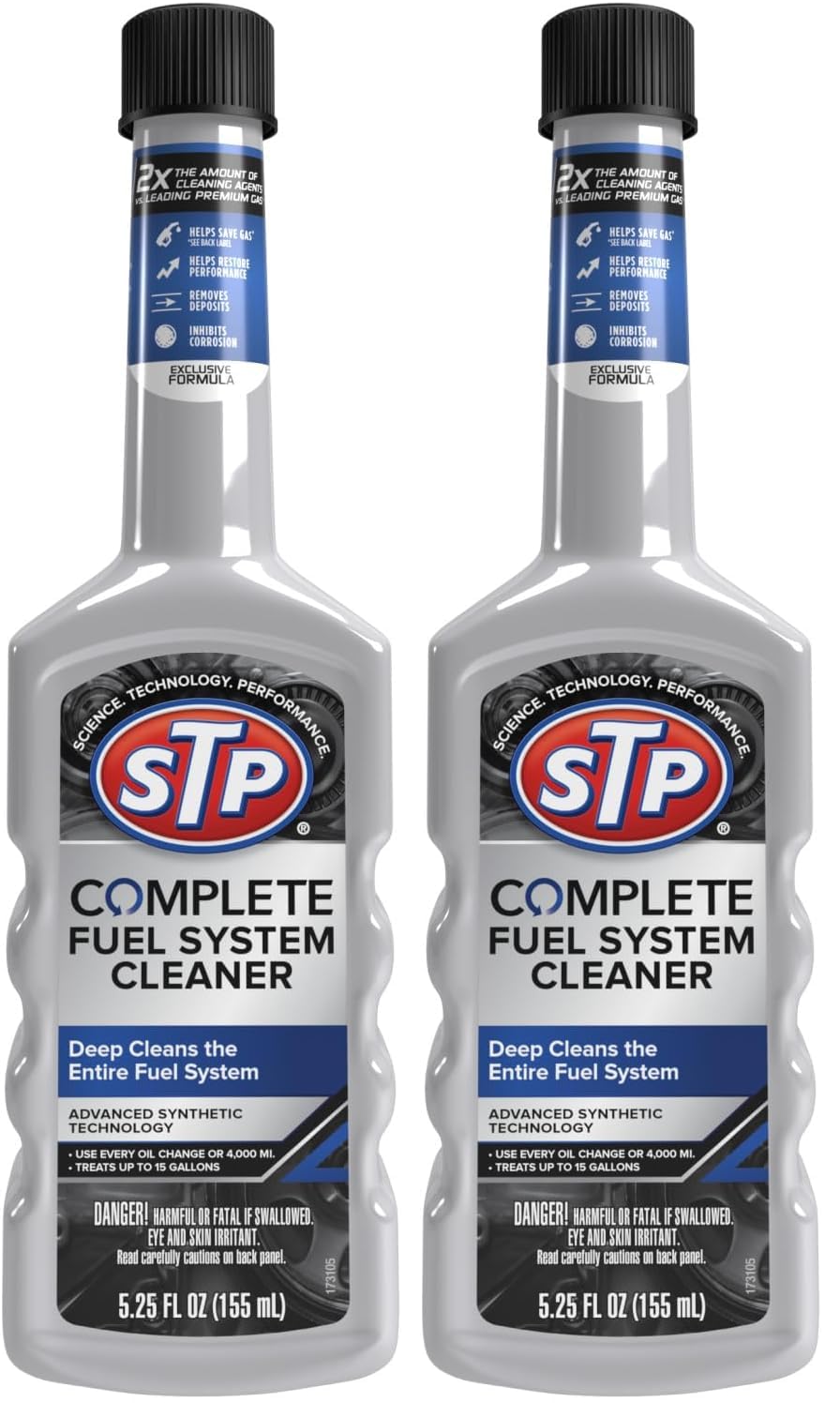STP Complete Fuel System Cleaner, Fuel Cleaner Deep Cleans Entire Fuel System, 5.25 Oz, 1 Count (Pack of 2)