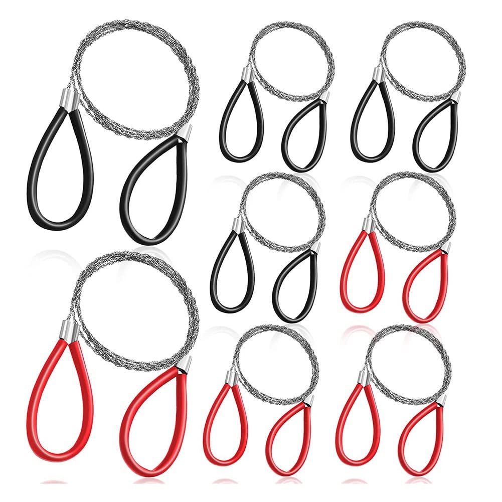 Sxdluzi 8 Piezas Cable Tubería PVC Cortador de Alambre Acero Inoxidable Cuerda Bolsillo Mano Corte para Acampar