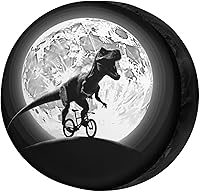 Vista 1 de Delerain Dinosaur Moon - Cubierta de rueda de repuesto para neumáticos, protector solar impermeable para caravana, remolque, RV, SUV, camión