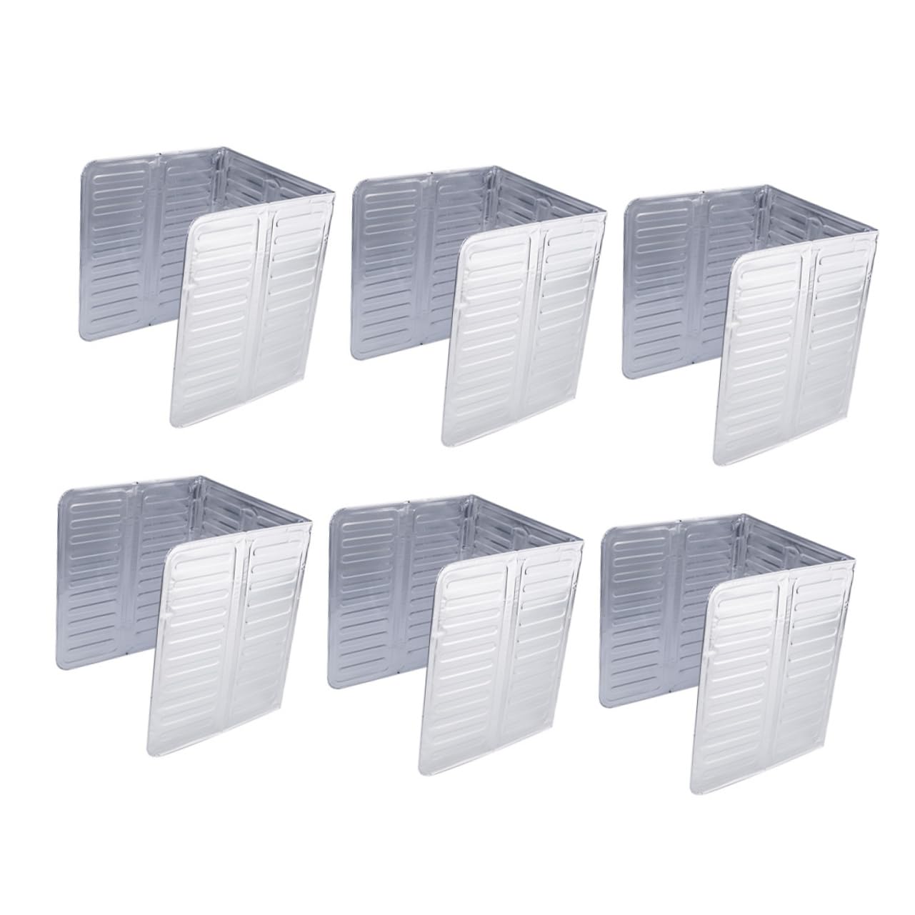 Homoyoyo 6pcs Foldable Aluminum Foil Oil Baffle Plates Practical Kitchen Splatter Guards for Stove Top