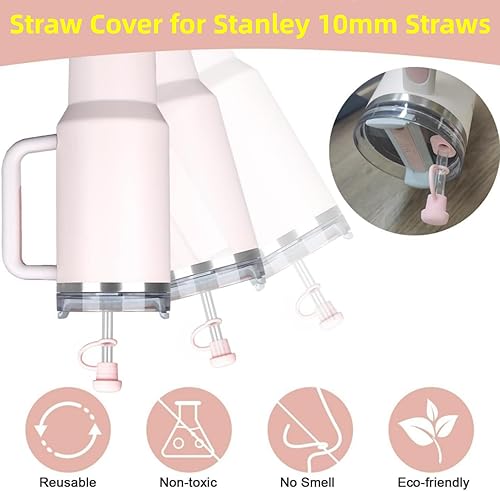 Miniatura 3 de Funda de popote para Stanley, tapa de popote de 0.394 in compatible con vaso Stanley de 40 onzas con asa, cubierta de popote para accesorios de copa