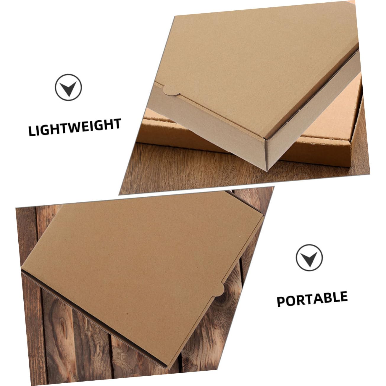 Boîtes à Pizza Carrées Emballage Compact en Papier Design Élégant Lot de 10 Lors de Fêtes pour Biscuits et Mini Tartes
