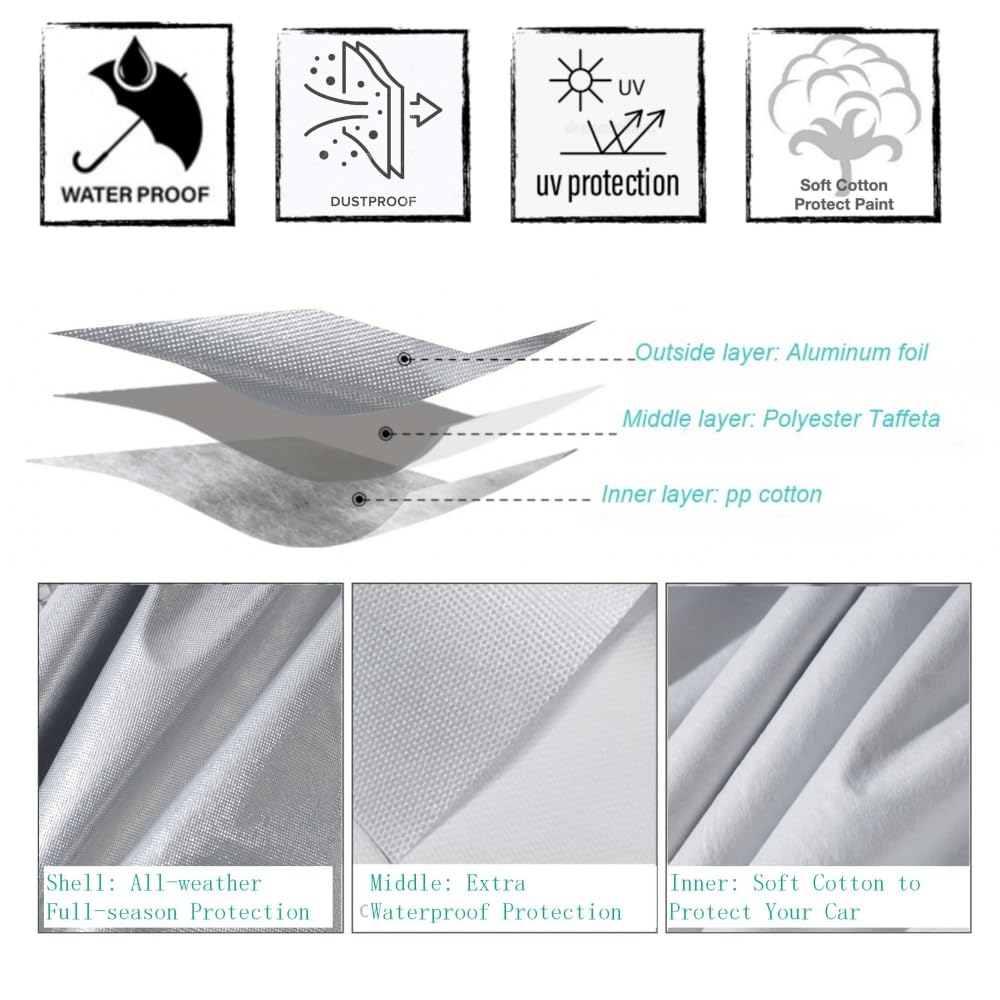 Urby Sienna Car Cover and Odyssey Car Cover Ultimate Waterproof Solution Ideal Fit as Mini-Van Cover for Caravan — view 6