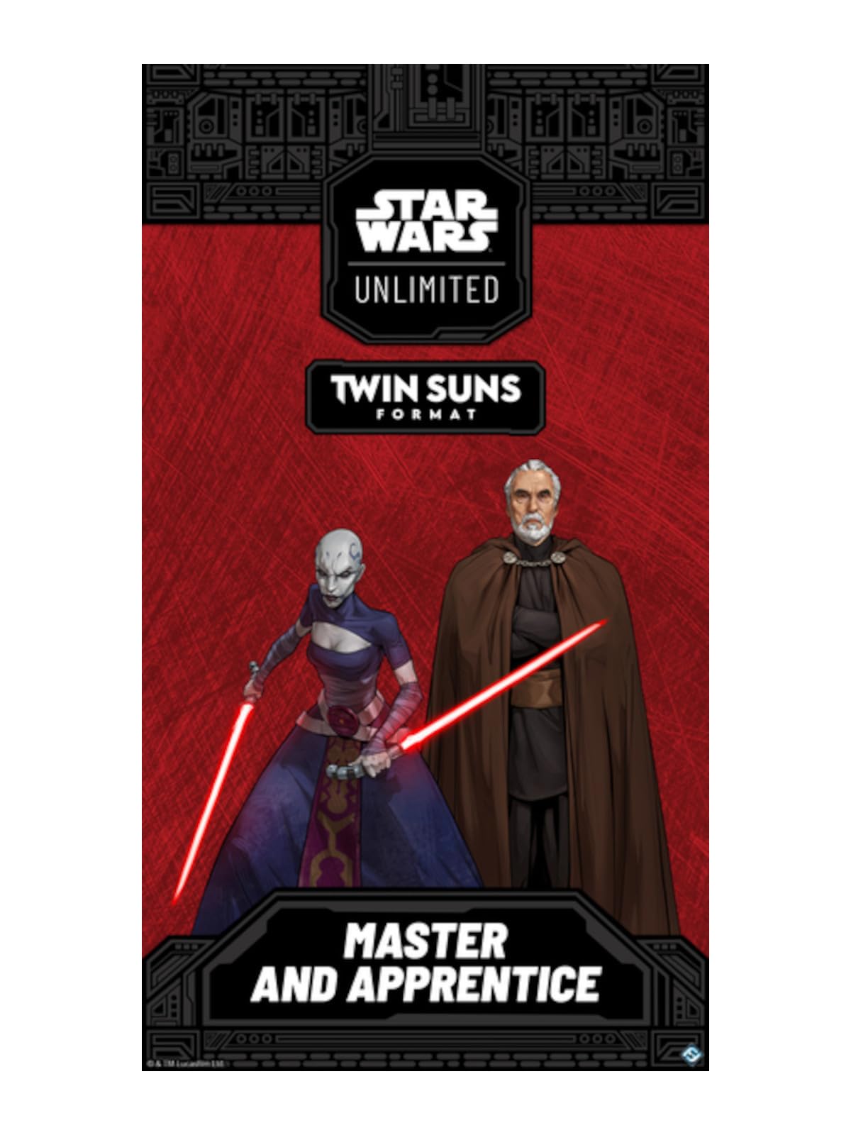 Asmodee | Star Wars: Unlimited TCG | Master and Apprentice: Count Dooku i Asajj Ventress Twin Suns Deck | Gotowa talia dla wielu graczy z 80 kartami | Wiek 12+ | 3 do 4 graczy | 20 min