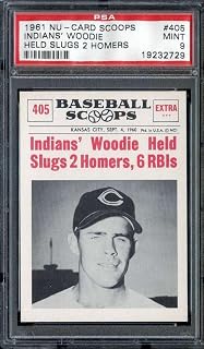 1961 NU-Card Scoops #405 Woodie Held PSA 9 Indians