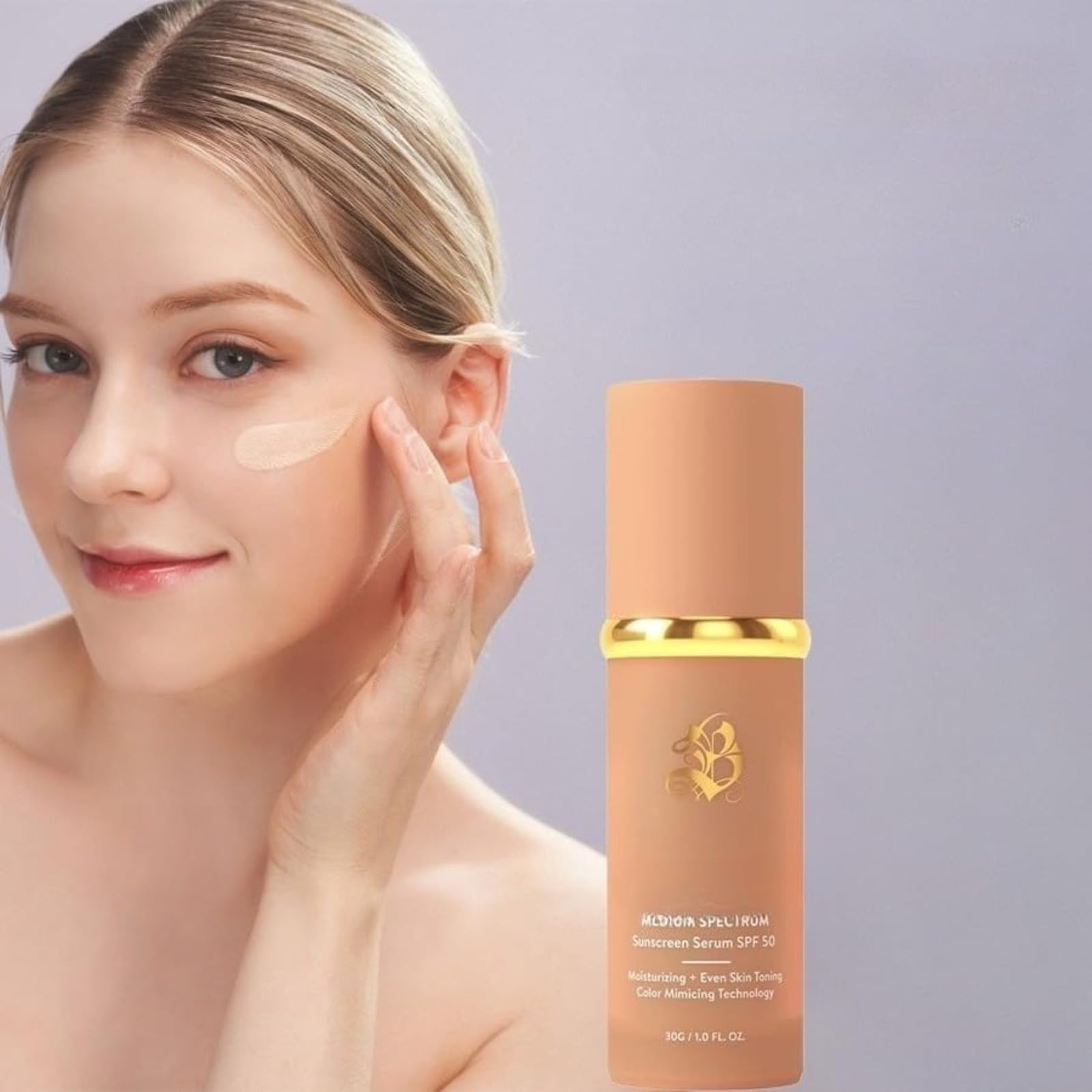 COSMIVELLA Base De Maquillaje 4 En 1 SPF50+,Hidratante Antiedad,Cubre Y Unifica Tu Tono De Noche,Ligera Para Gym, Deporte Y Baile (2 pieza)