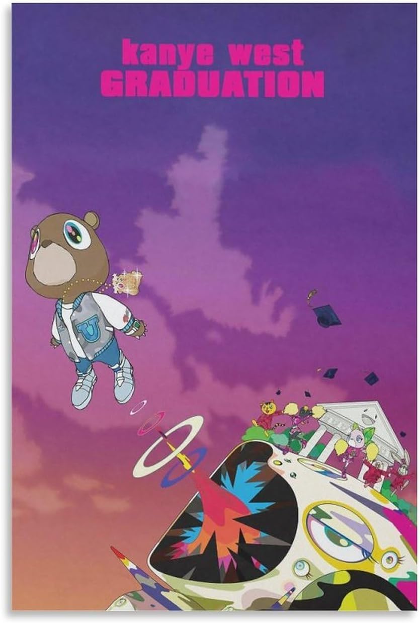 Kanye West Poster Vultures Canvas Poster Yeezus Kanye Poster Graduation Album Cover YE Poster FRAMED and UNFRAMED Poster (STYLE H, 8 X 10 UNFRAMED)