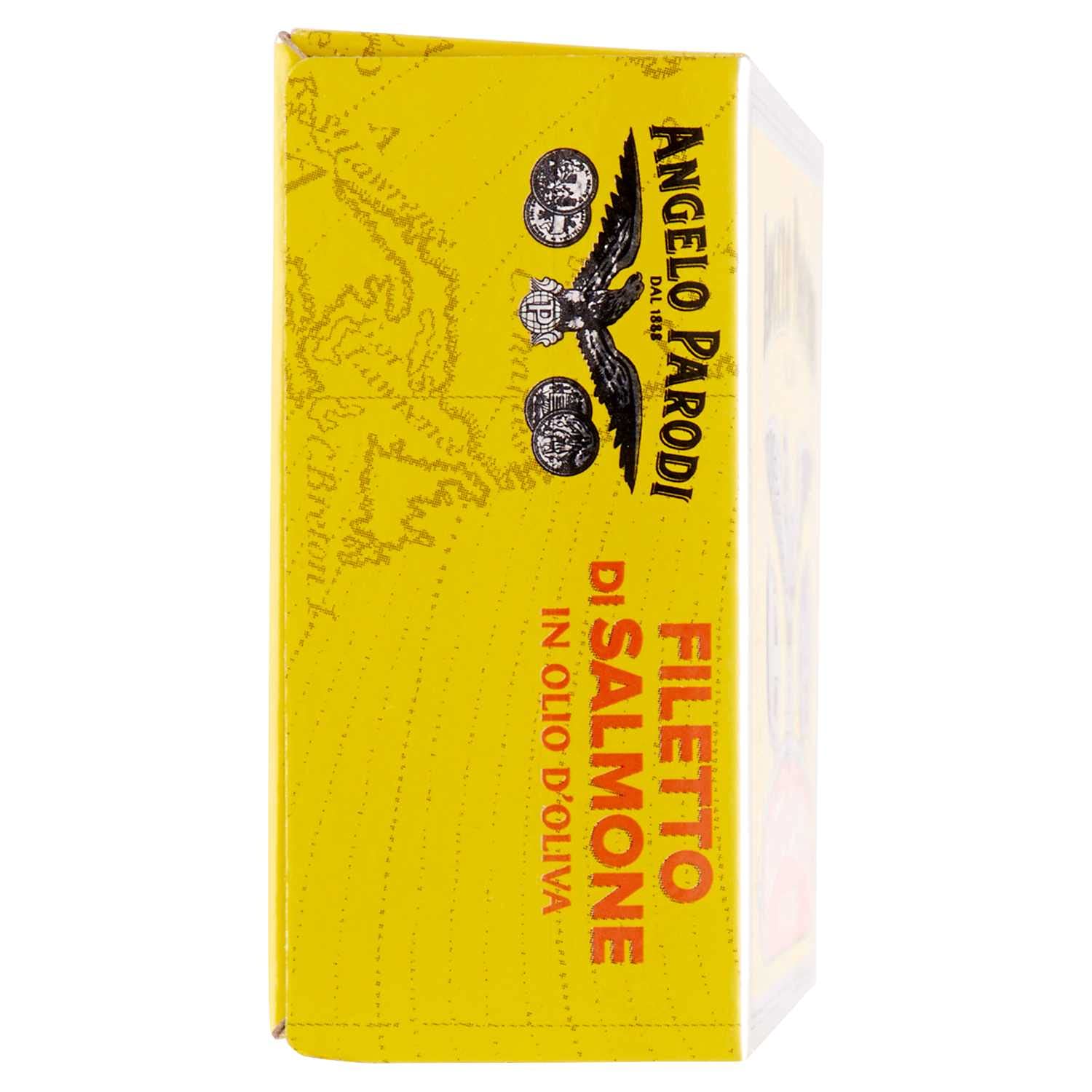 Zeus Party Filetto di Salmone in Olio D'Oliva Angelo Parodi - 6 Confezioni da 120g Peso da Sgocciolato 80g