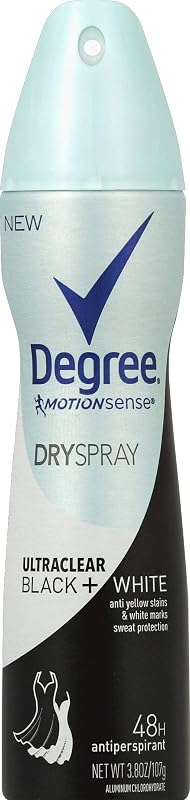 Desodorante antitranspirante en spray seco Degree UltraClear, negro+blanco, 3.8 oz