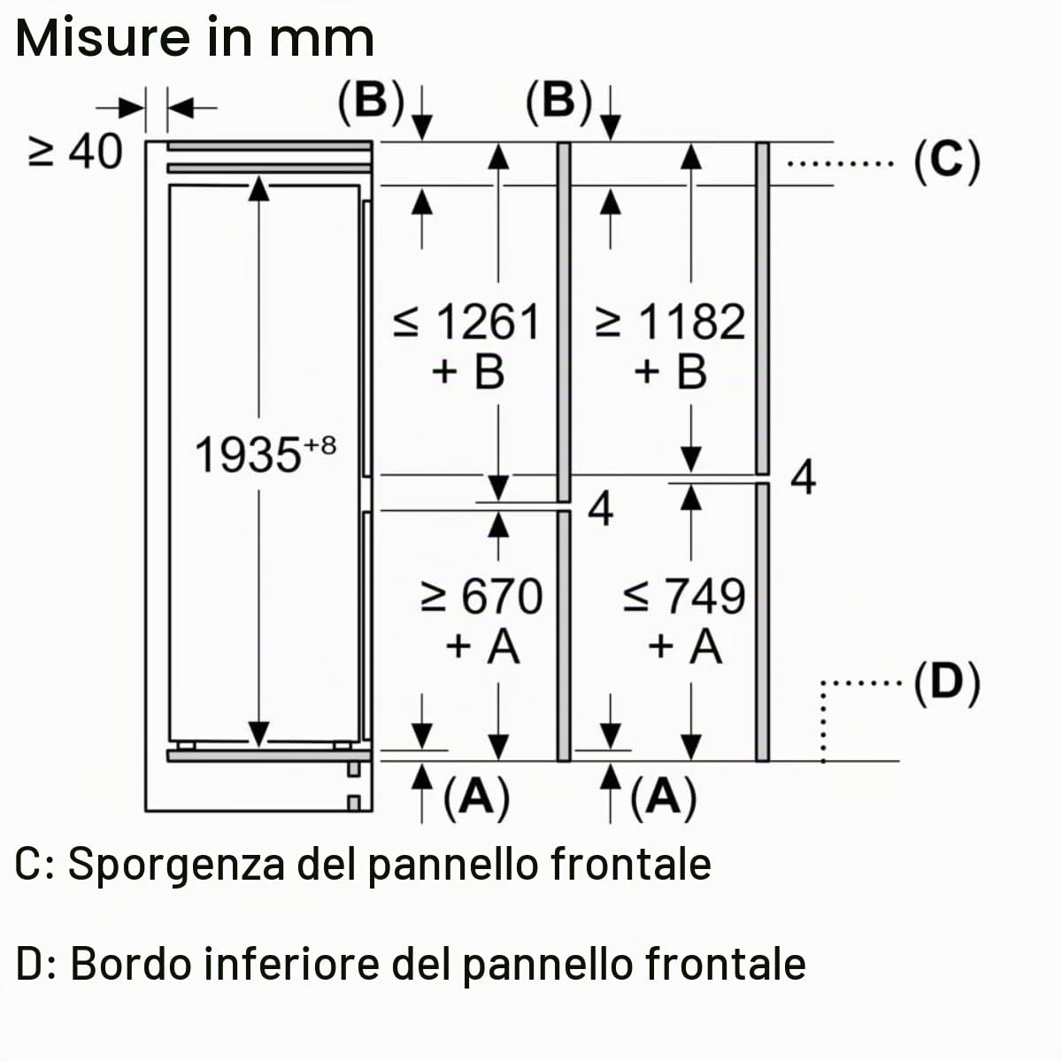 Bosch KBN96VSE0 - Frigorifero combinato, 383 Litri, No Frost, Classe energetica E